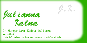 julianna kalna business card